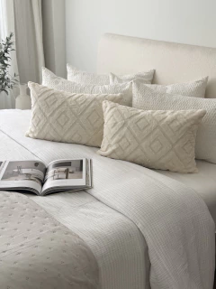 Funda Jacquard Rombos 60X40 Off White GH-0036, foto 1 de 8