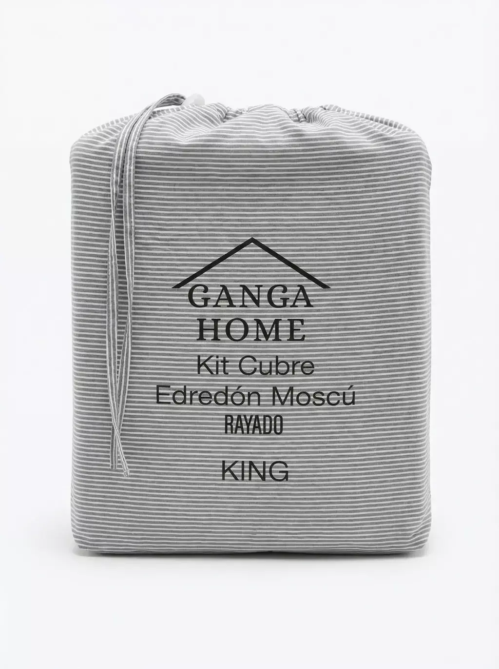 Kit Moscú Rayado Gris King GH-0078K/G