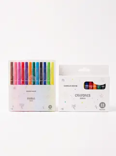 Kit Set x12 fibras Kindy + Set x12 crayones Jumbo, foto 2 de 4