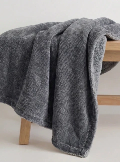 Manta Soft Chenille Gris Grafito, foto 3 de 4