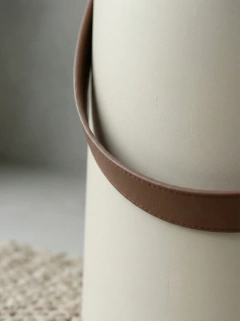 Cesto de Basura Cilíndrico Crema GH-1810, foto 2 de 3