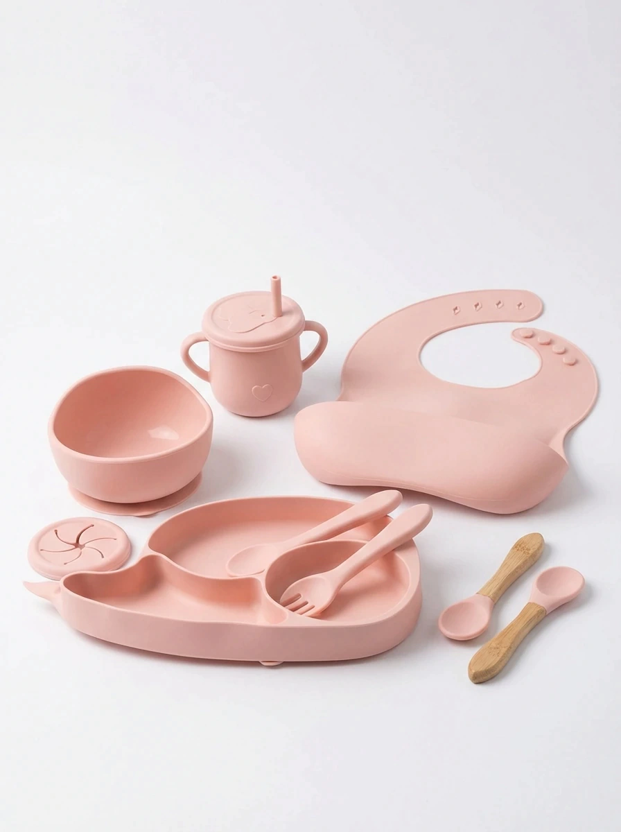 Set Infantil Rosa De Silicona Ballena GH-1850
