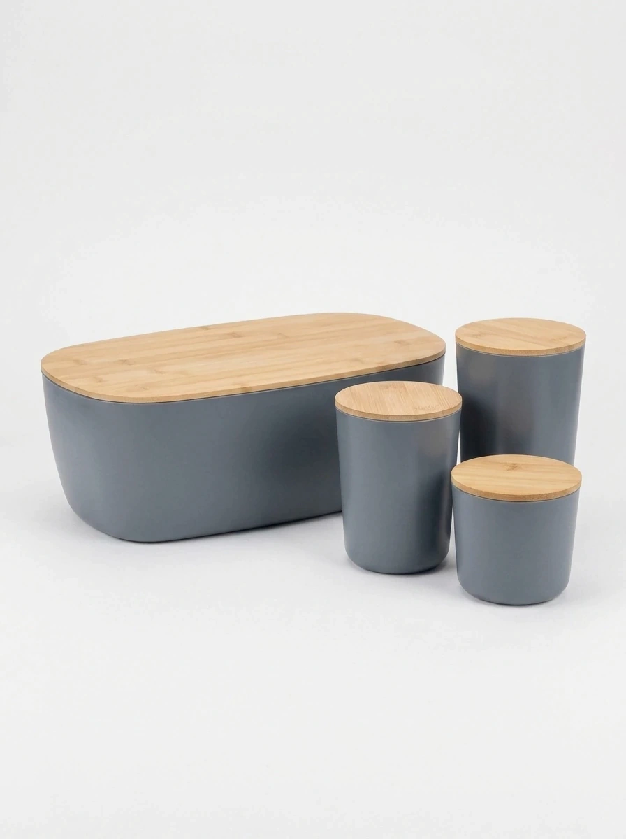 Set x4 Contenedores Gris GH-1592