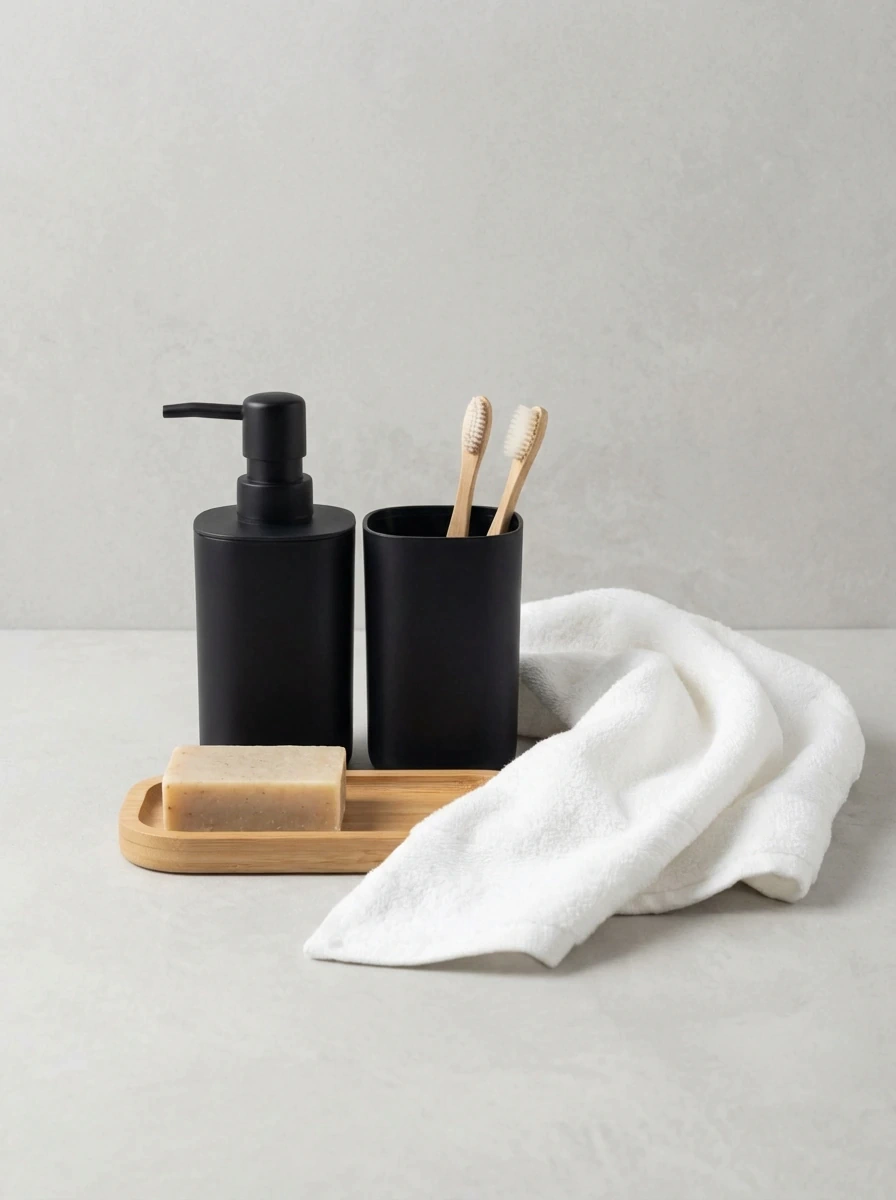 Set de Baño x3 Negro GH-006NG