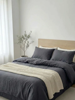 Kit Cubre Edredón Dubai Queen Gris Grafito GH-0093Q/GF, foto 1 de 5