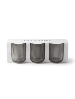 Set x3 vasos Rayados 260ml Gris GH-1964, foto 4 de 4