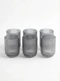 Set x6 vasos rayados Grey GH-2166, foto 2 de 2