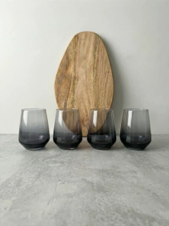 Kit vasos y copas fume negro - 8 pzas, foto 1 de 2