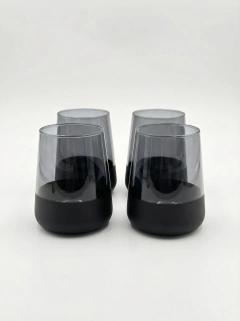 Set x4 Vasos Esmerilado Negro GHT-050, foto 3 de 4