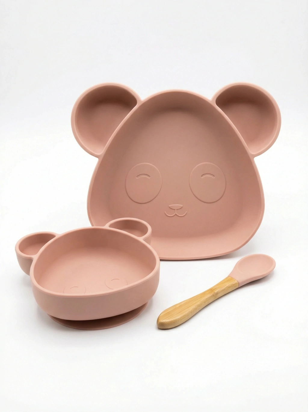 Kit Platos C/Cuchara Infantil Mauve GH-2229R