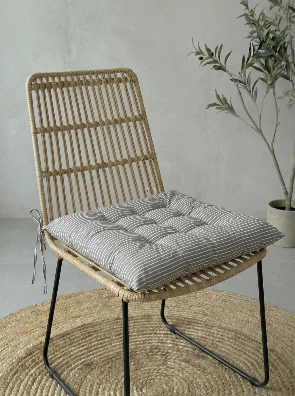 Pillow Para Sillas Rayas Gris GH-2282G