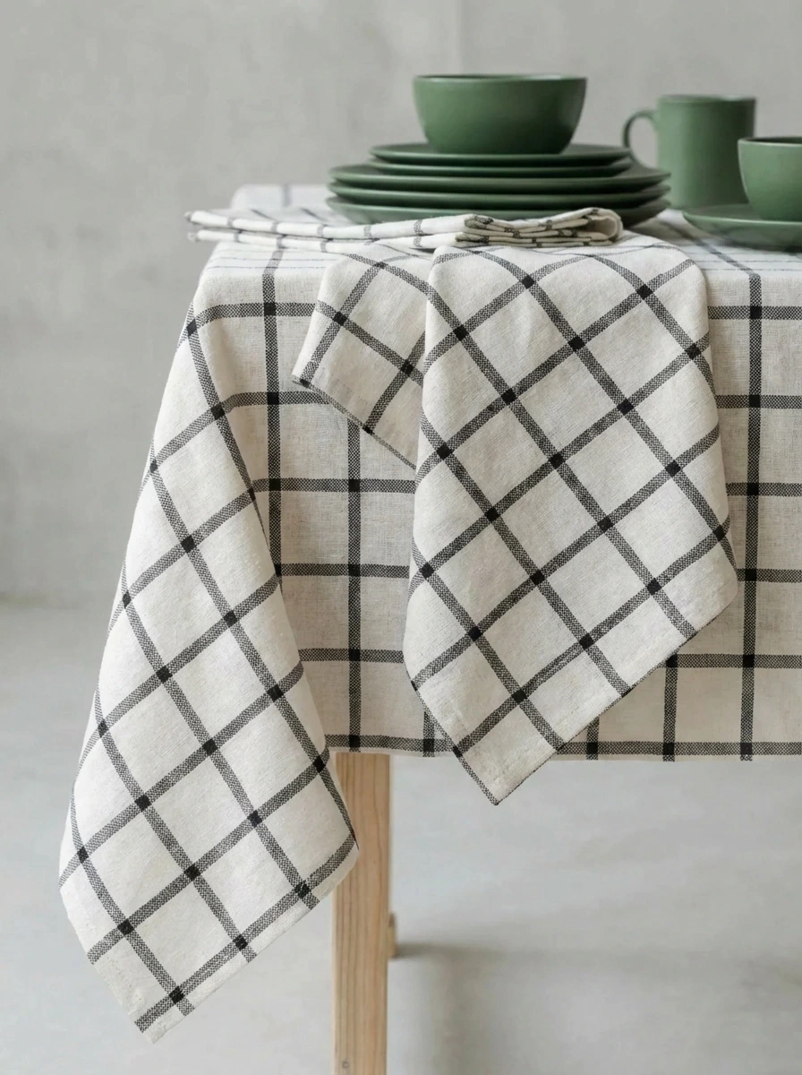 Mantel Cuadrille Blanco 150x300cm GHI-935