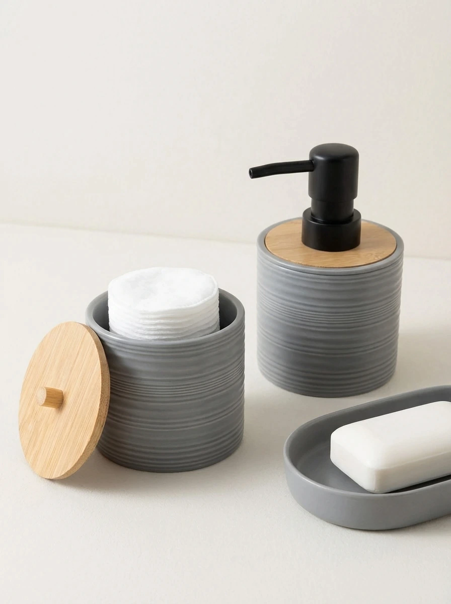 Set de Baño x3 Gris GH-2327G