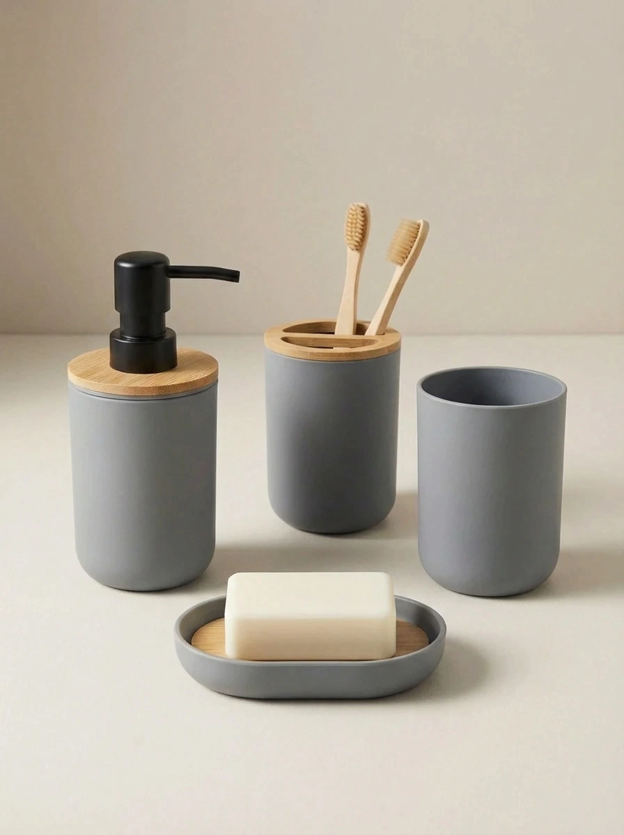 Set de Baño x4 Gris