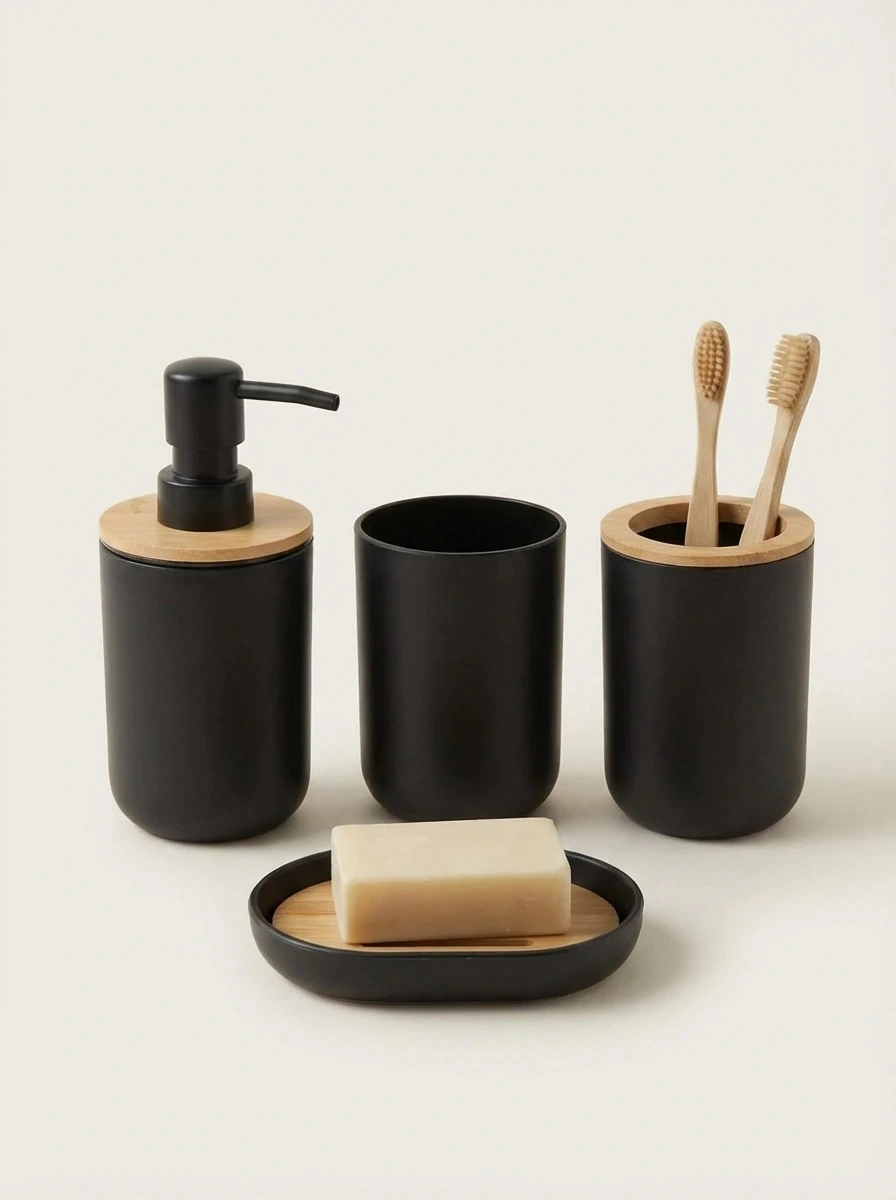 Set de Baño x4 Negro