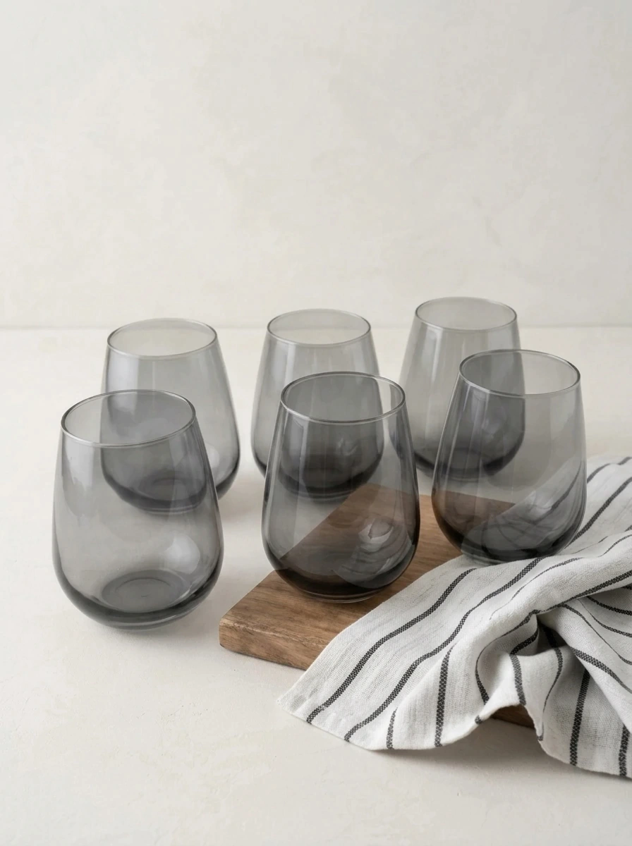 Set x6 Copones Gris 470ml GH-0155G