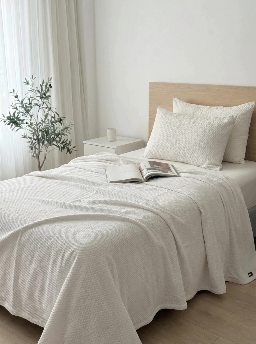 Cubrecama Tommy Hilfiger Twin Blanco