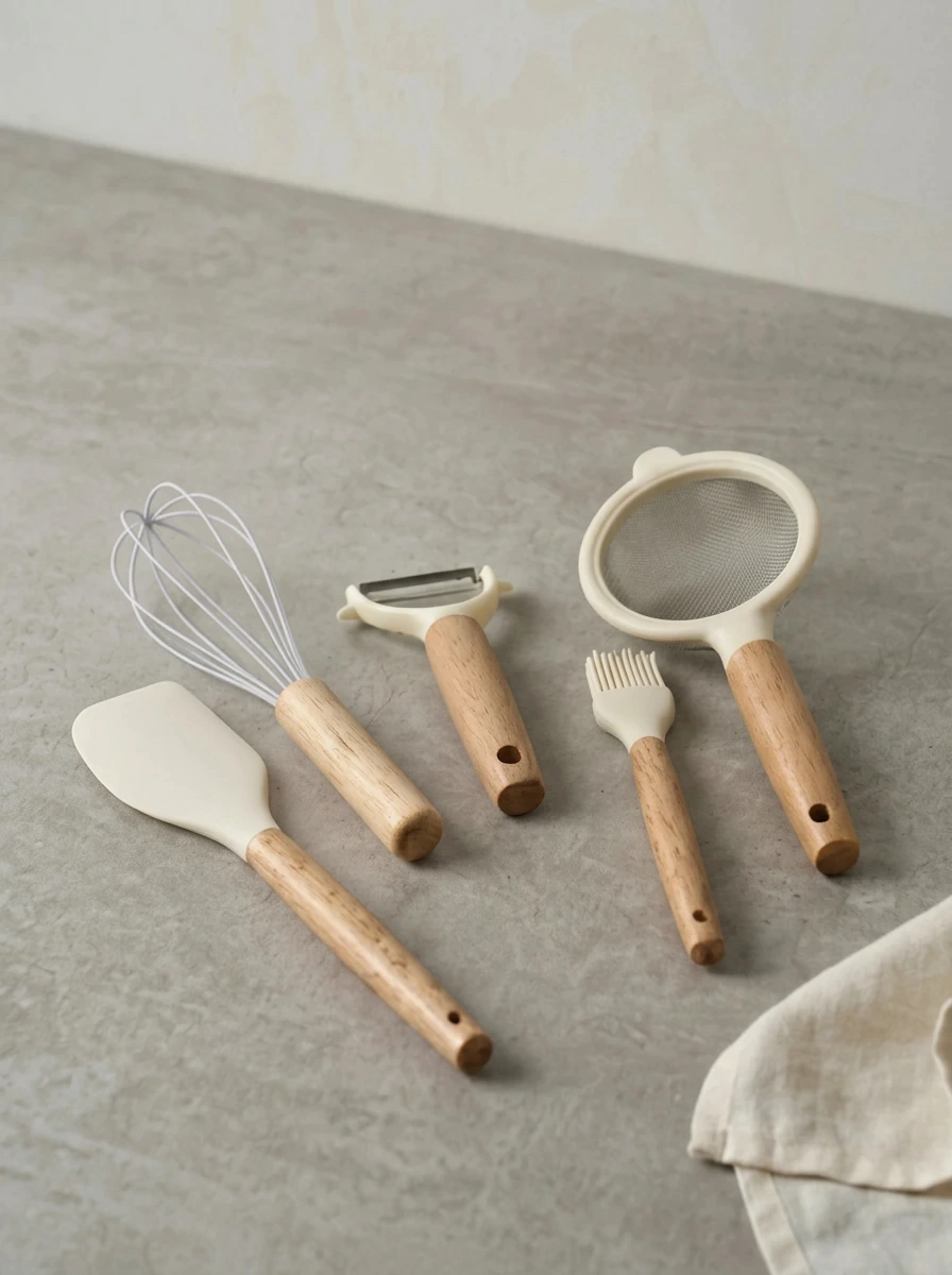 Set x5 Utensilios Crema C/Bambu GH-2457