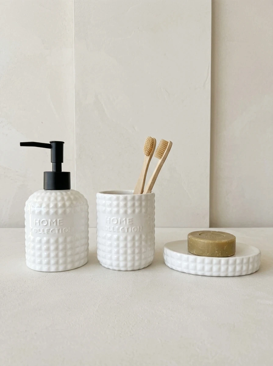 Set de Baño x3 Collection Blanco GH-2513B