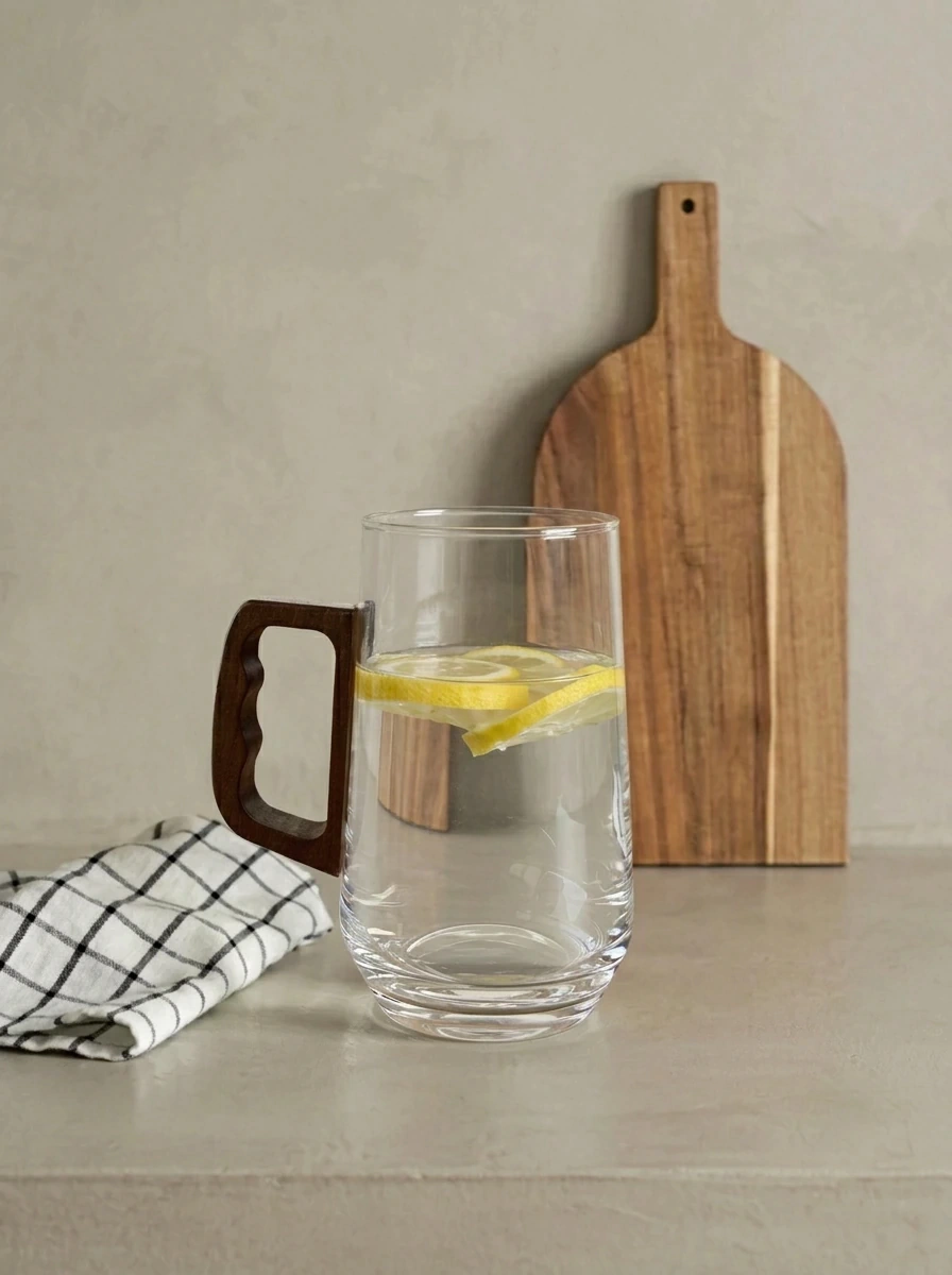 Taza C/Mango Madera 450Ml GH-2171