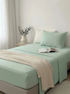 Juego de Sabanas Lisas Twin Verde GH-2028T-V, foto 1 de 3