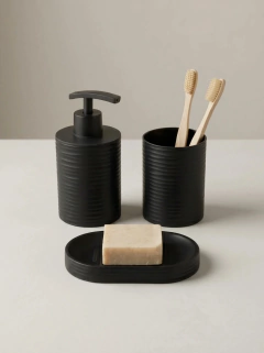 Set de Baño 3 Piezas Negro GH-0211NG, foto 1 de 2