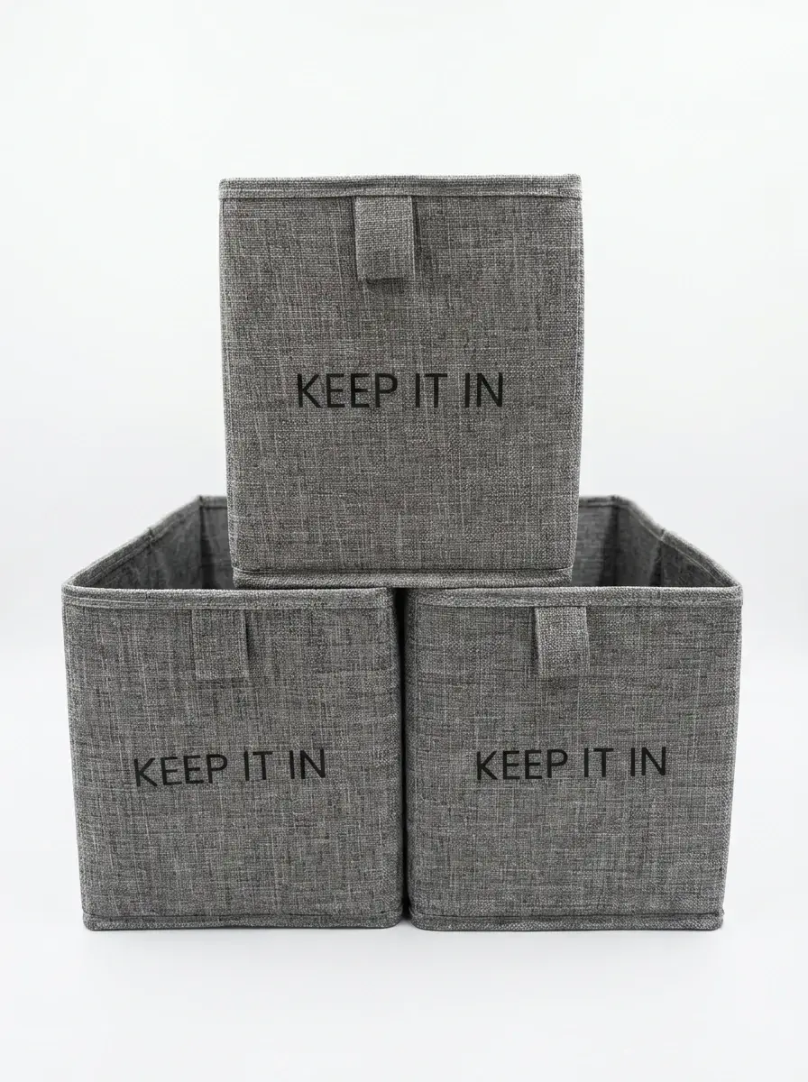 Set Box Organizadoras Plegables Gris