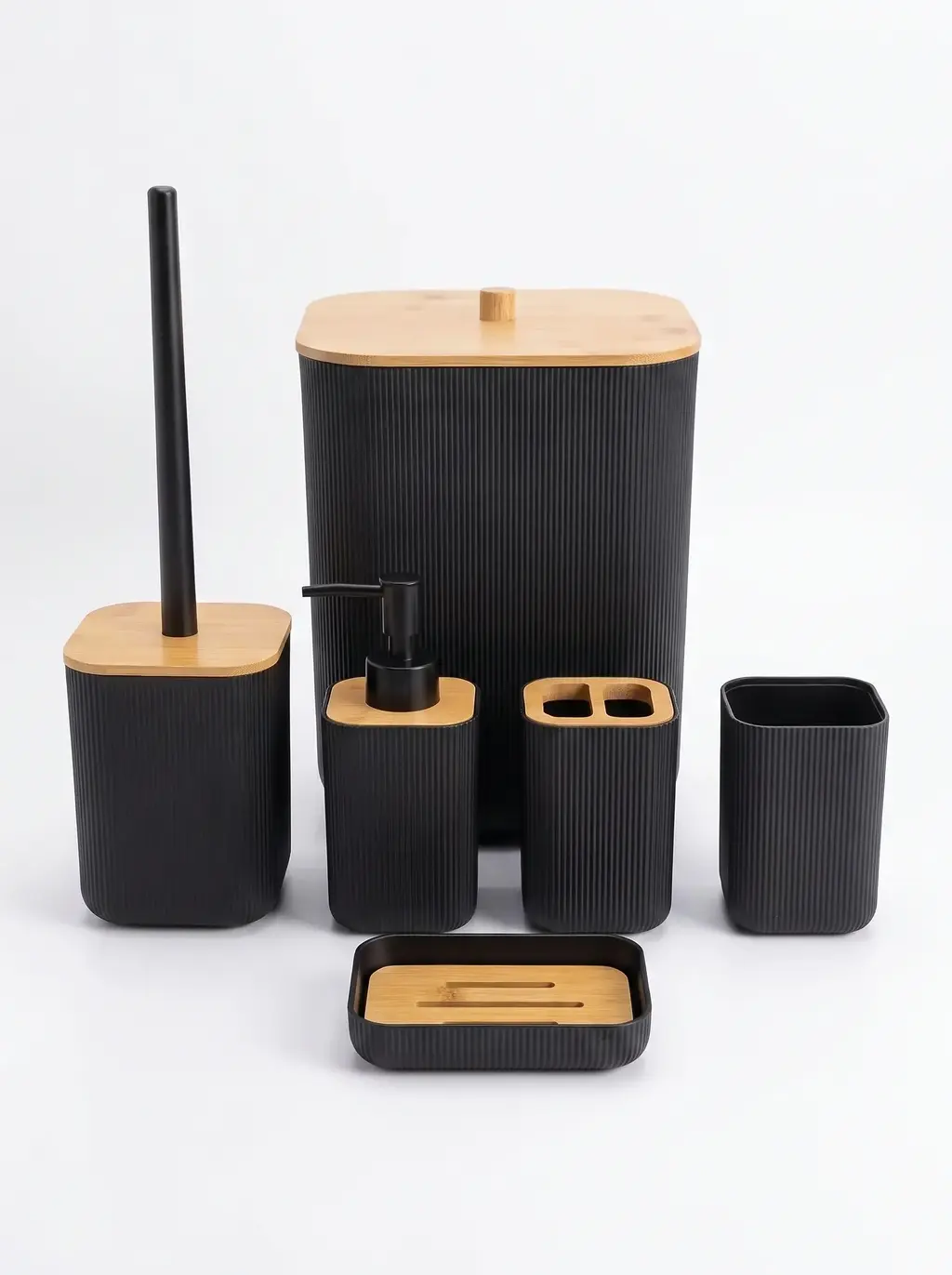 Set de Baño x6 Piezas Negro