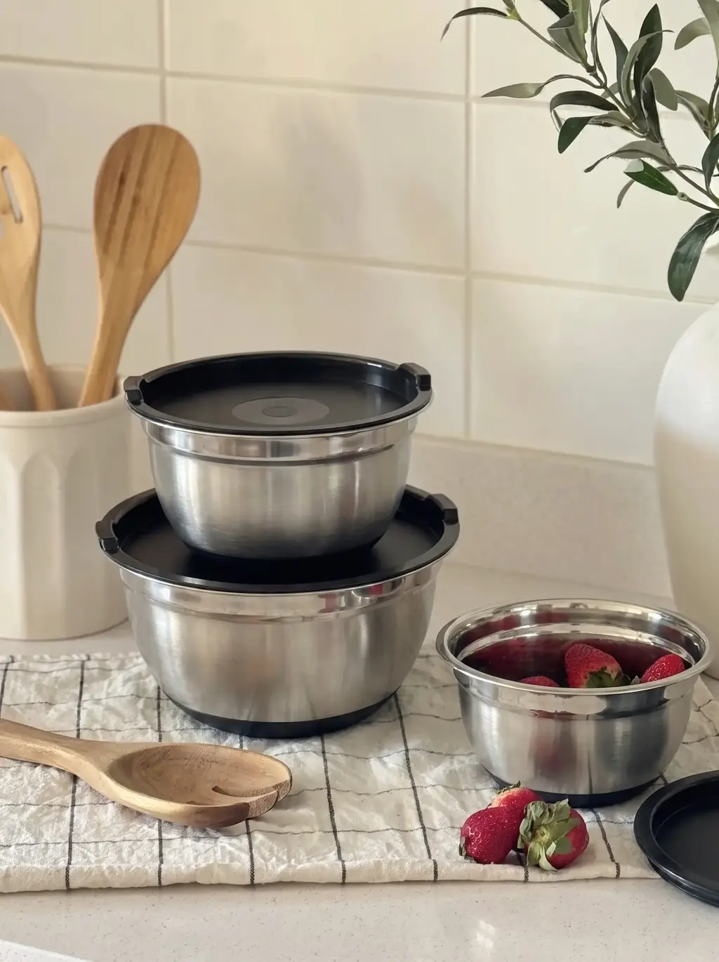 Set x3 Bowl Acero. Inox