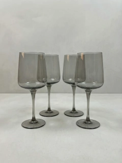 Kit vasos y copas loft gris - 8 pzas, foto 1 de 2