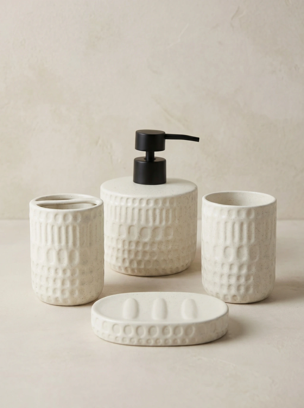 Set x4 de Baño Bali Blanco GH-2987