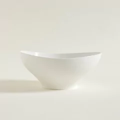 Bowl de cerámica irregular blanco, foto 4 de 5