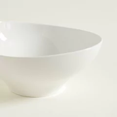 Bowl de cerámica irregular blanco, foto 3 de 5