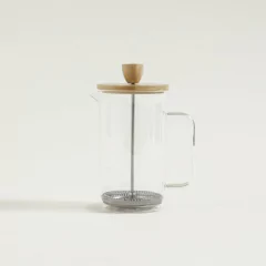 Cafetera con embolo tapa bamboo 600 ml, foto 3 de 5