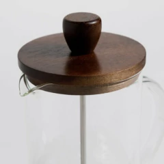 Cafetera con embolo tapa acacia y base corcho 350 ml, foto 2 de 5