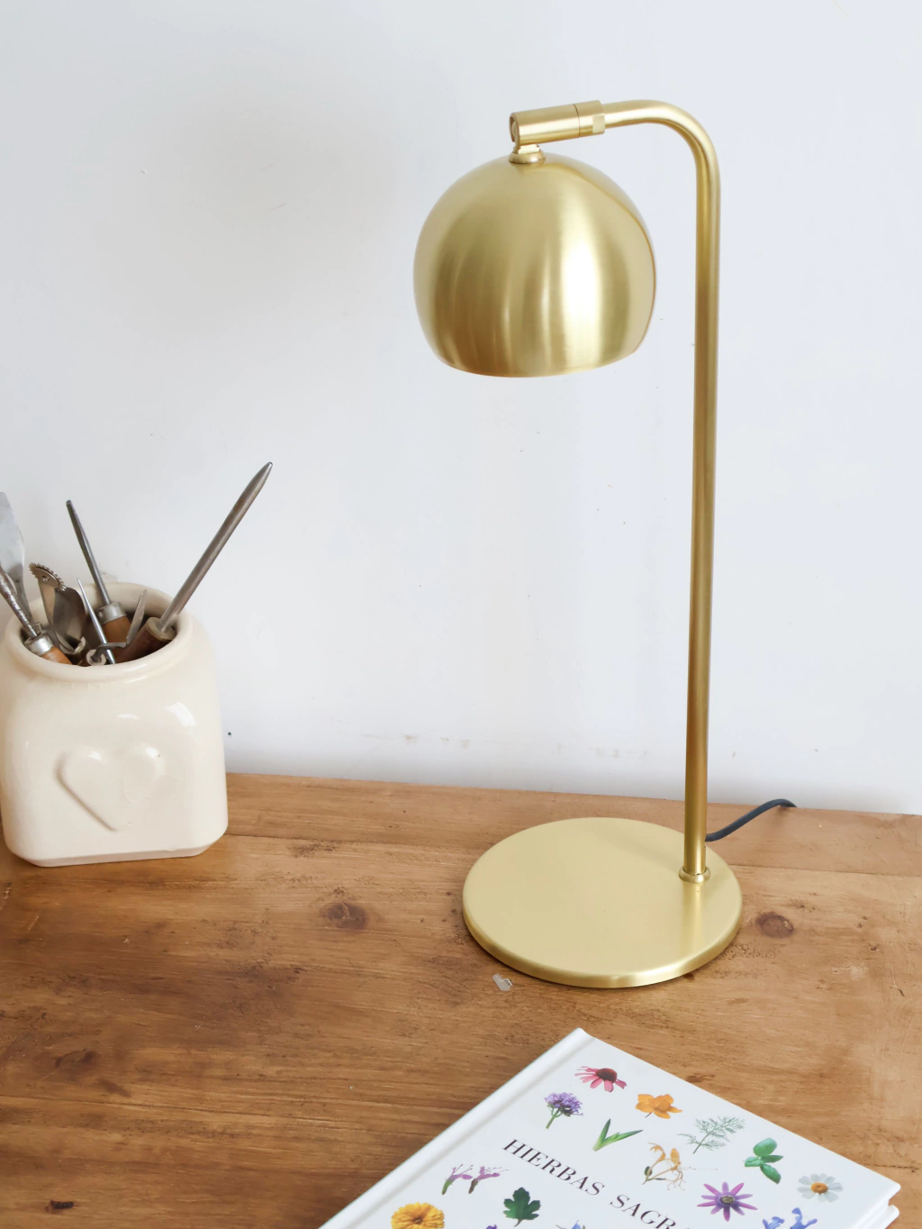 Velador bocha bronce
