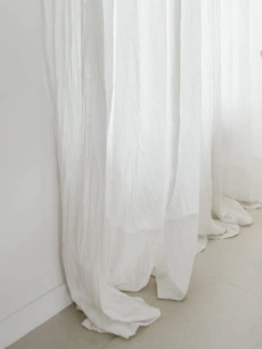 Pack x2 cortinas tussor off white, foto 2 de 2