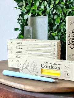 Set x 4 velas conicas largas 25 cm, foto 2 de 2