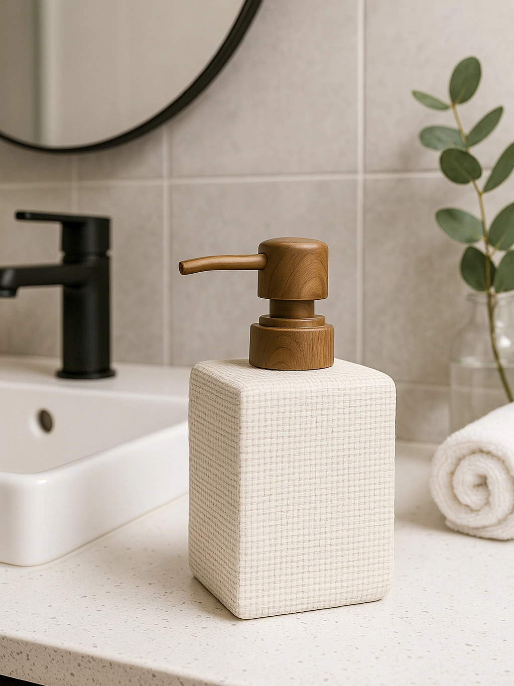 Dispenser simil lino natural