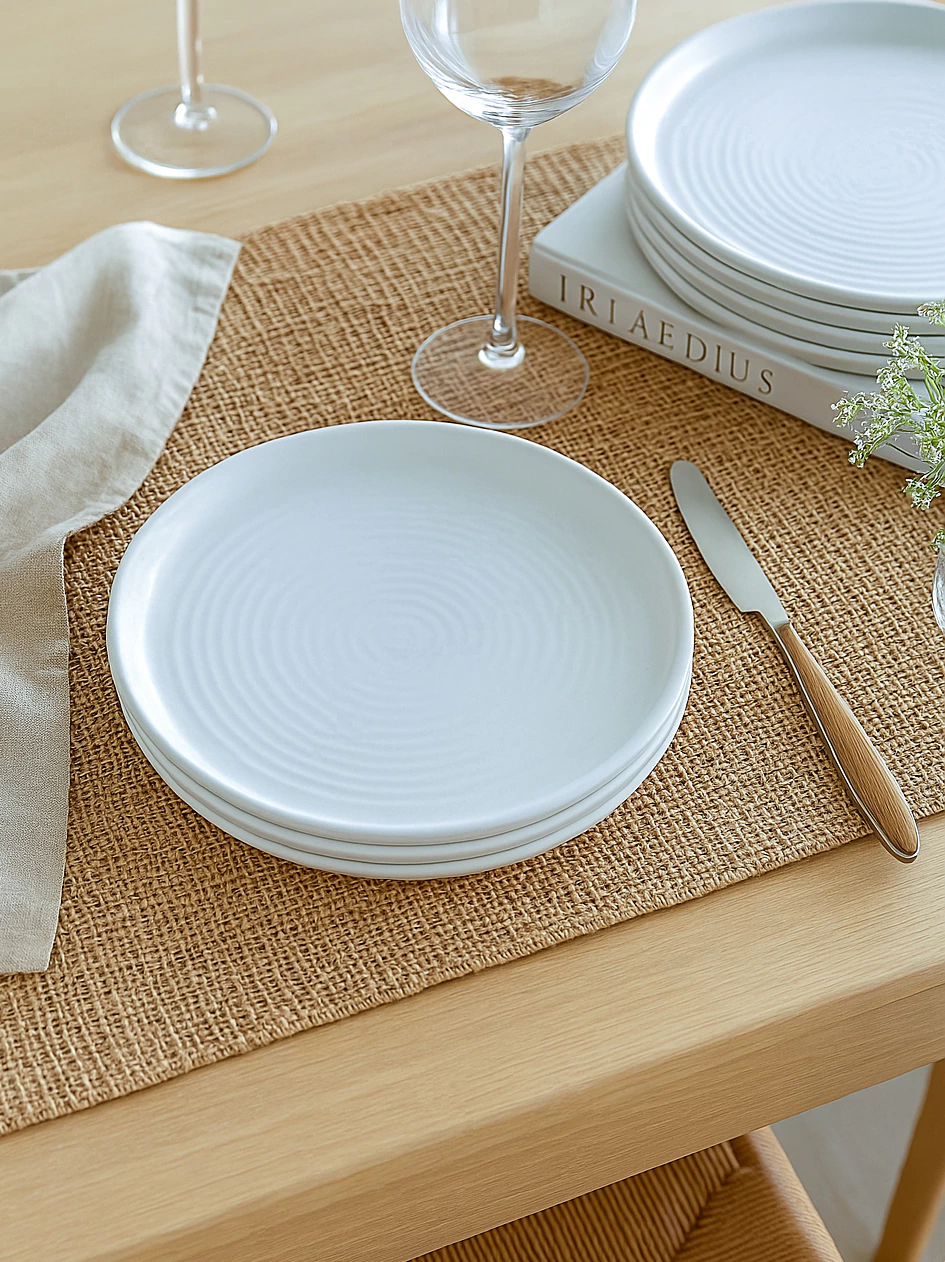 Set x6 plato playo fushion white