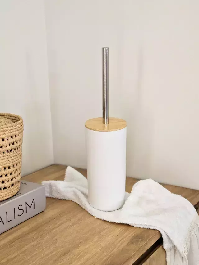 Escobilla blanco y bamboo