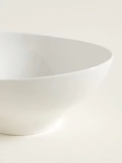 Bowl de cerámica irregular blanco, foto 2 de 5