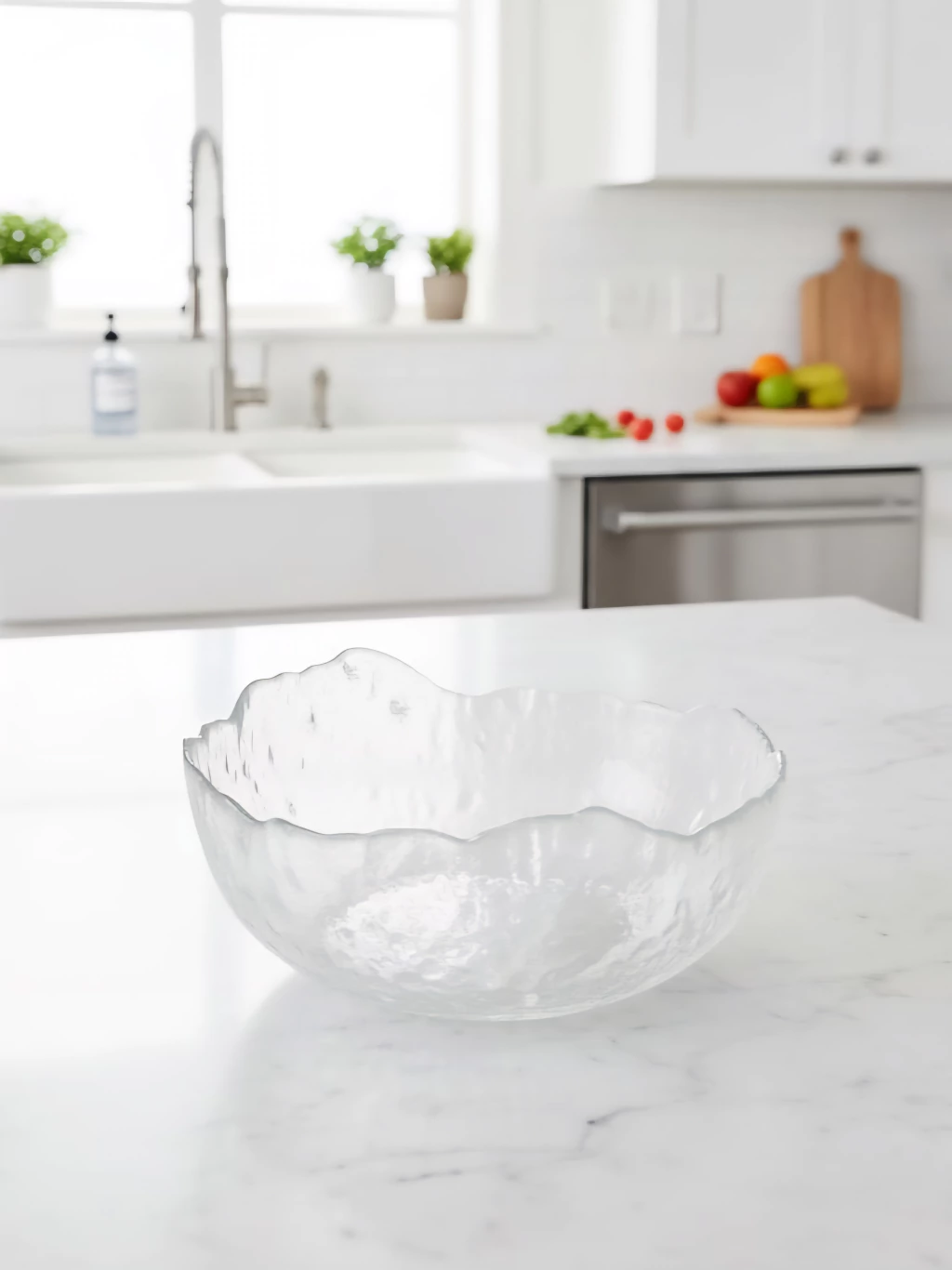 Bowl vidrio roses