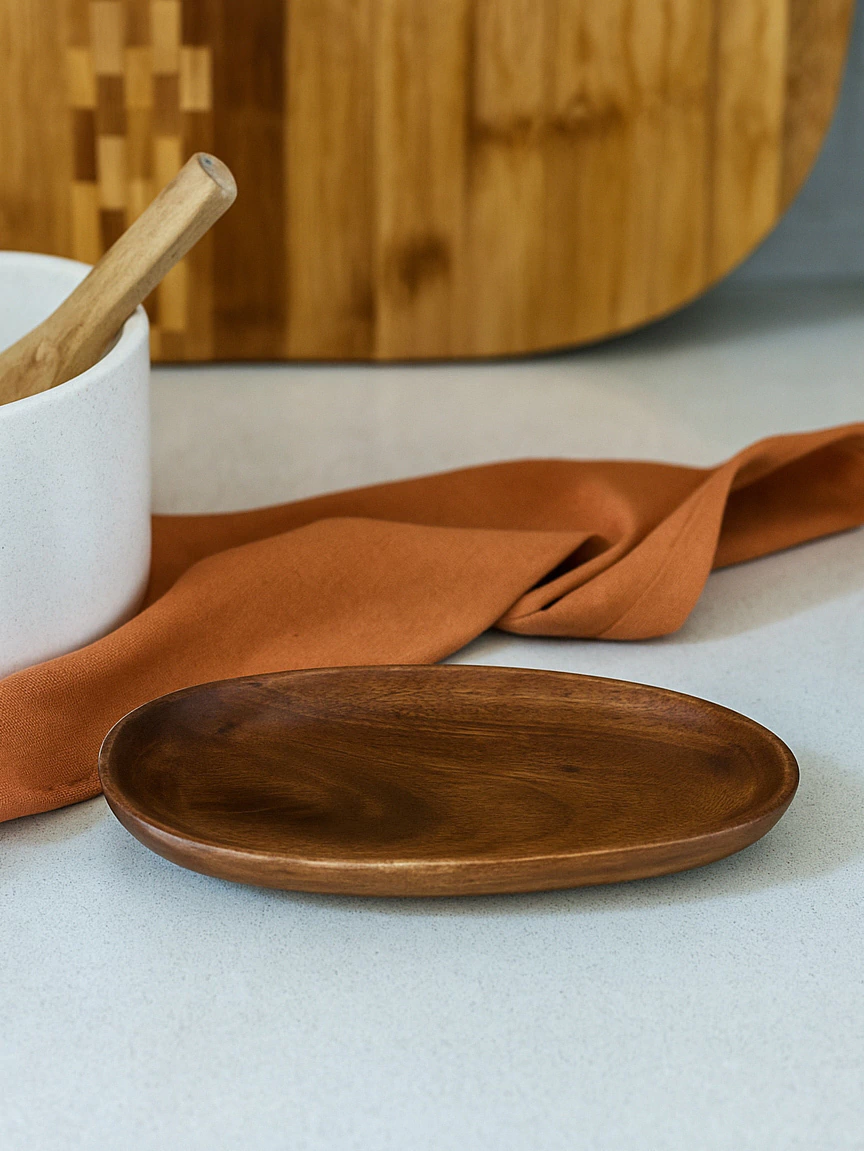 Bandeja oval acacia 30x18
