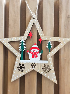 Adorno Colgante Estrella Snowman, foto 2 de 2