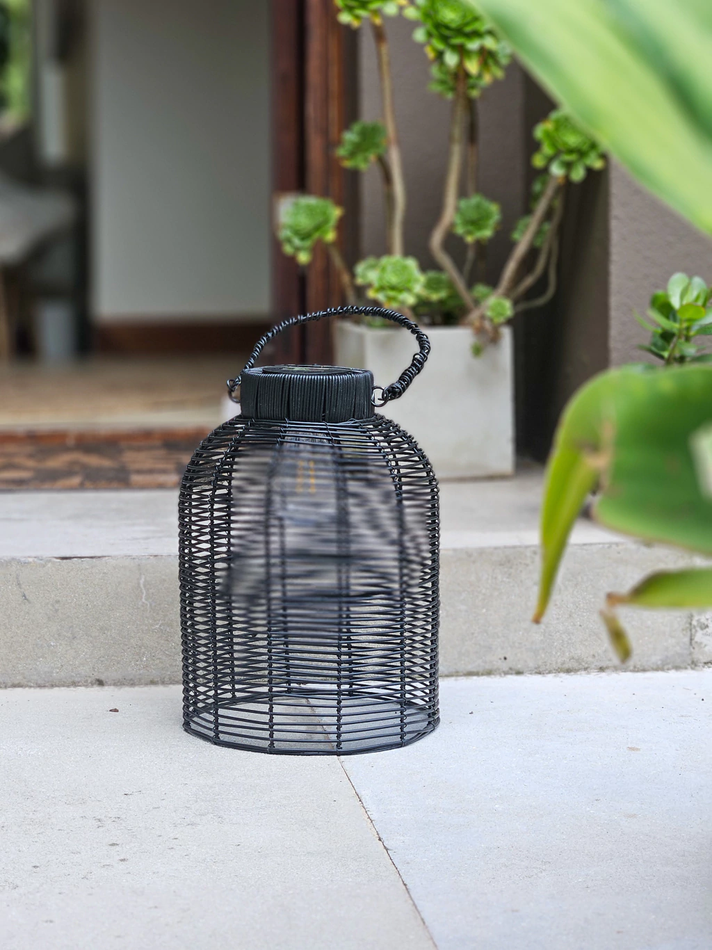 Fanal solar rattan Praga Negro