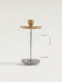 Cafetera con embolo tapa bamboo 600 ml, foto 2 de 5
