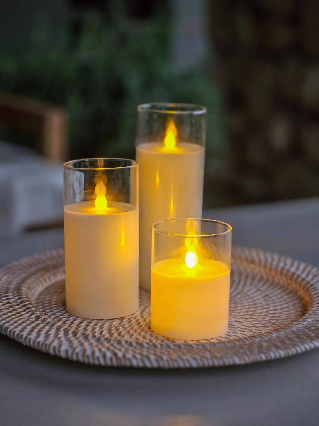 Vela Led con Envase de Vidrio
