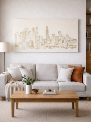 Cuadro Big New York Sepia 60x120 cm