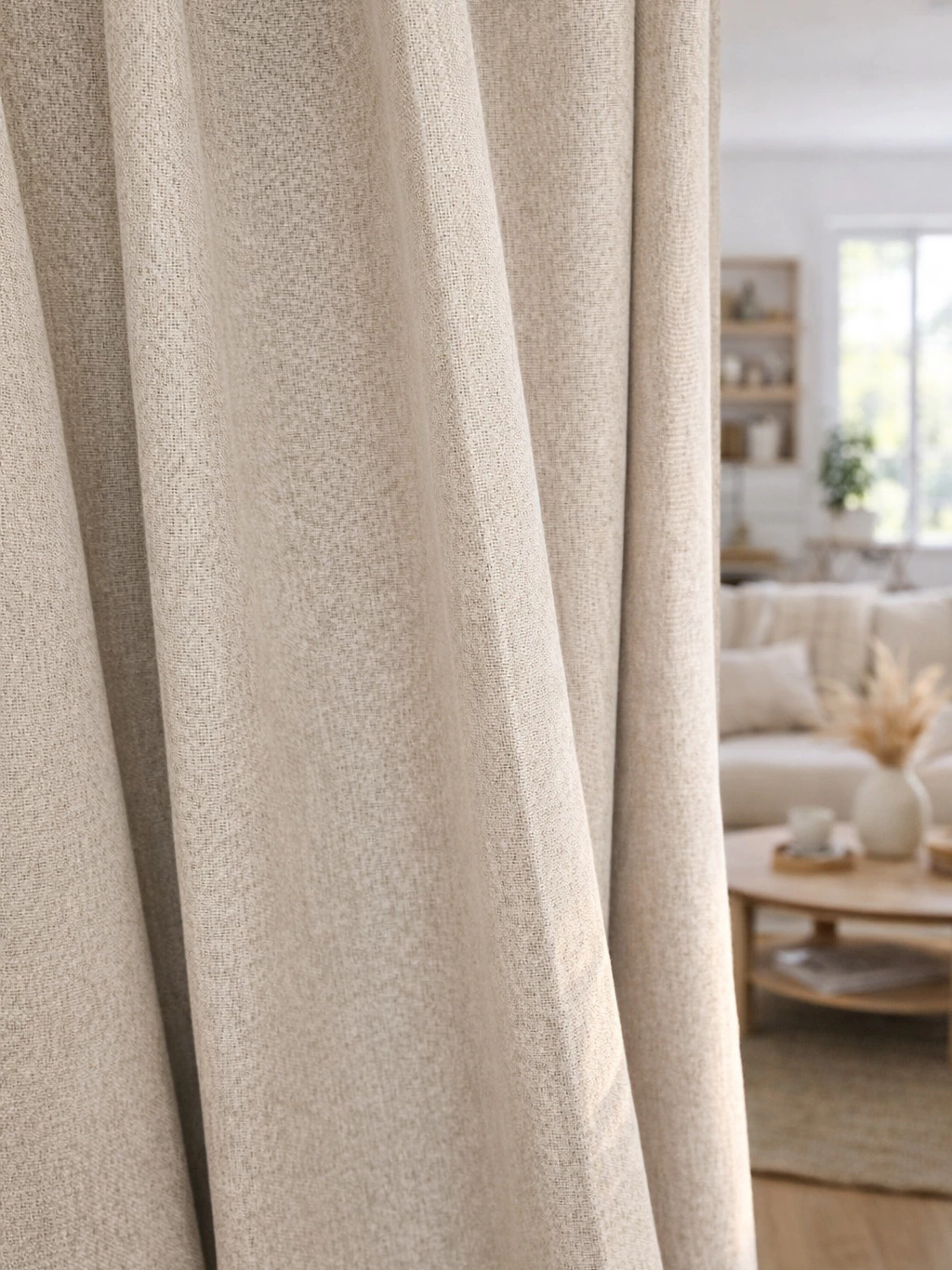 Pack x2 cortina blackout lino bifaz beige
